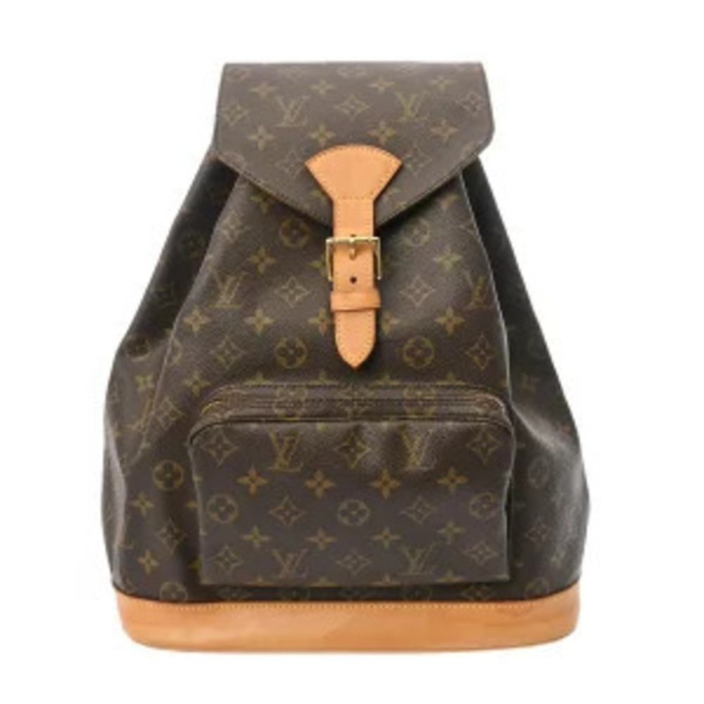 Louis Vuitton Monogram Montsouris Brown Canvas Backpack Daypack Bag